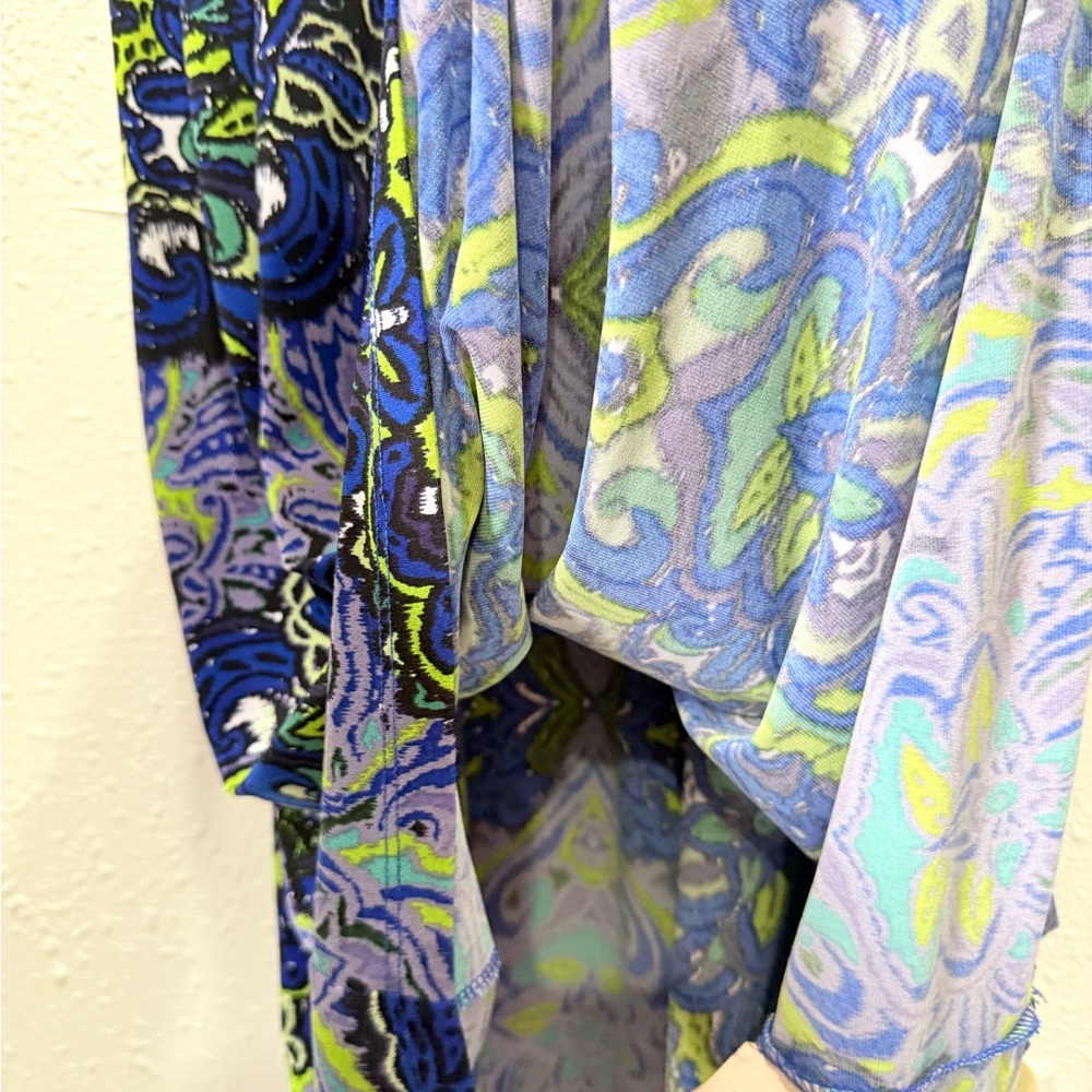 Philosophy Long Sleeveless V-Neck Maxi Dress in Blue and Green Paisley M - Picture 8 of 8